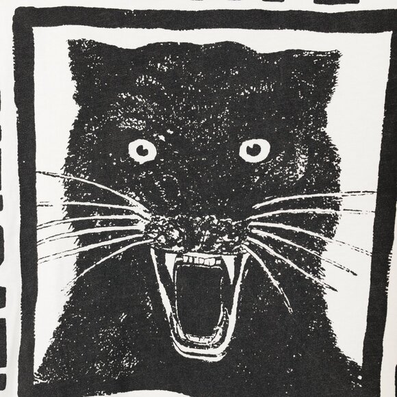 Gucci R/18 White Cotton Soave Amore Guccification Panther Graphic T-Shirt - Picture 8 of 11